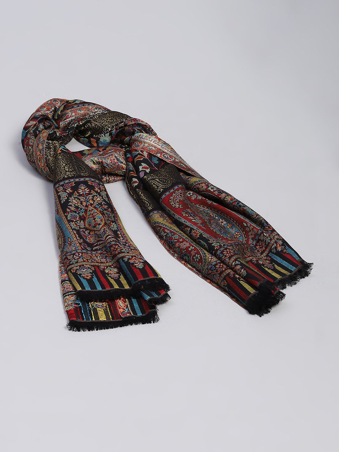 Women Multicolor Self Design Shawl