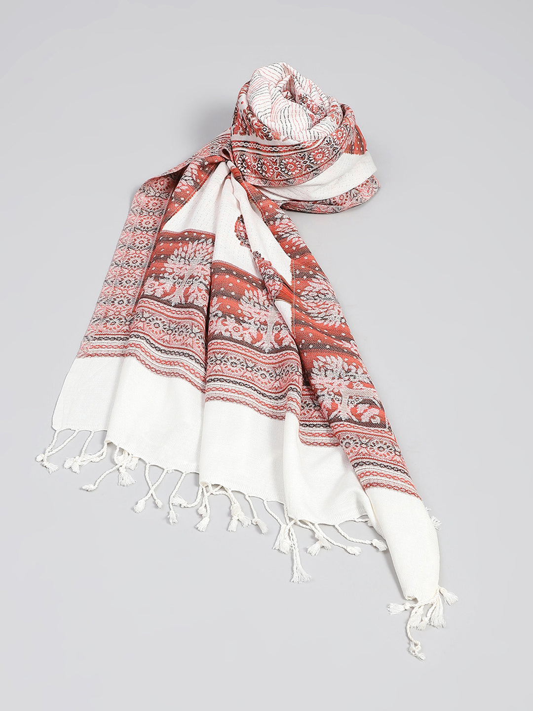 Women Multicolor Self Design Shawl