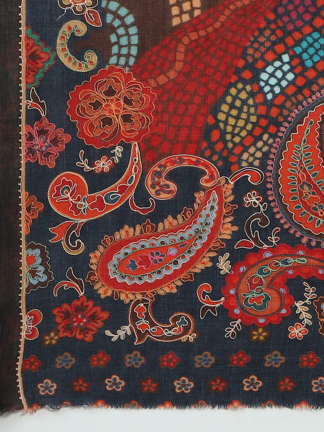 Women Multicolor Self Design Reversible Shawl