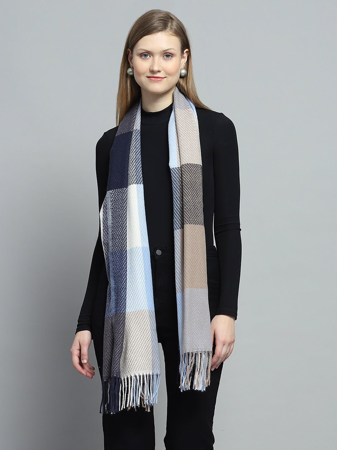 Women Multicolor Self Design Stole