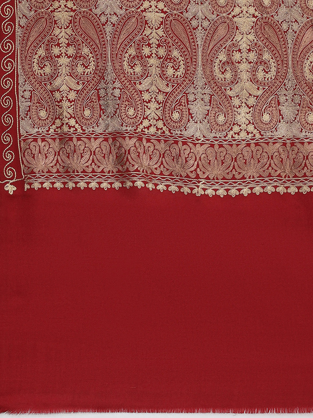 Women Rust Self Design Stole