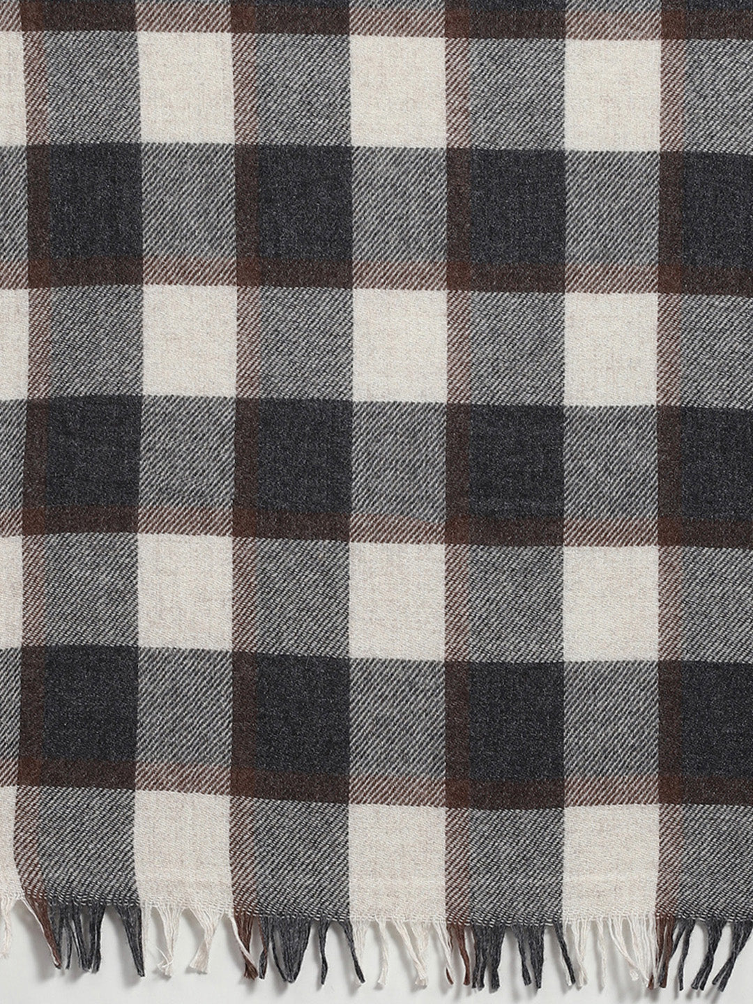 Women Grey Check Stole