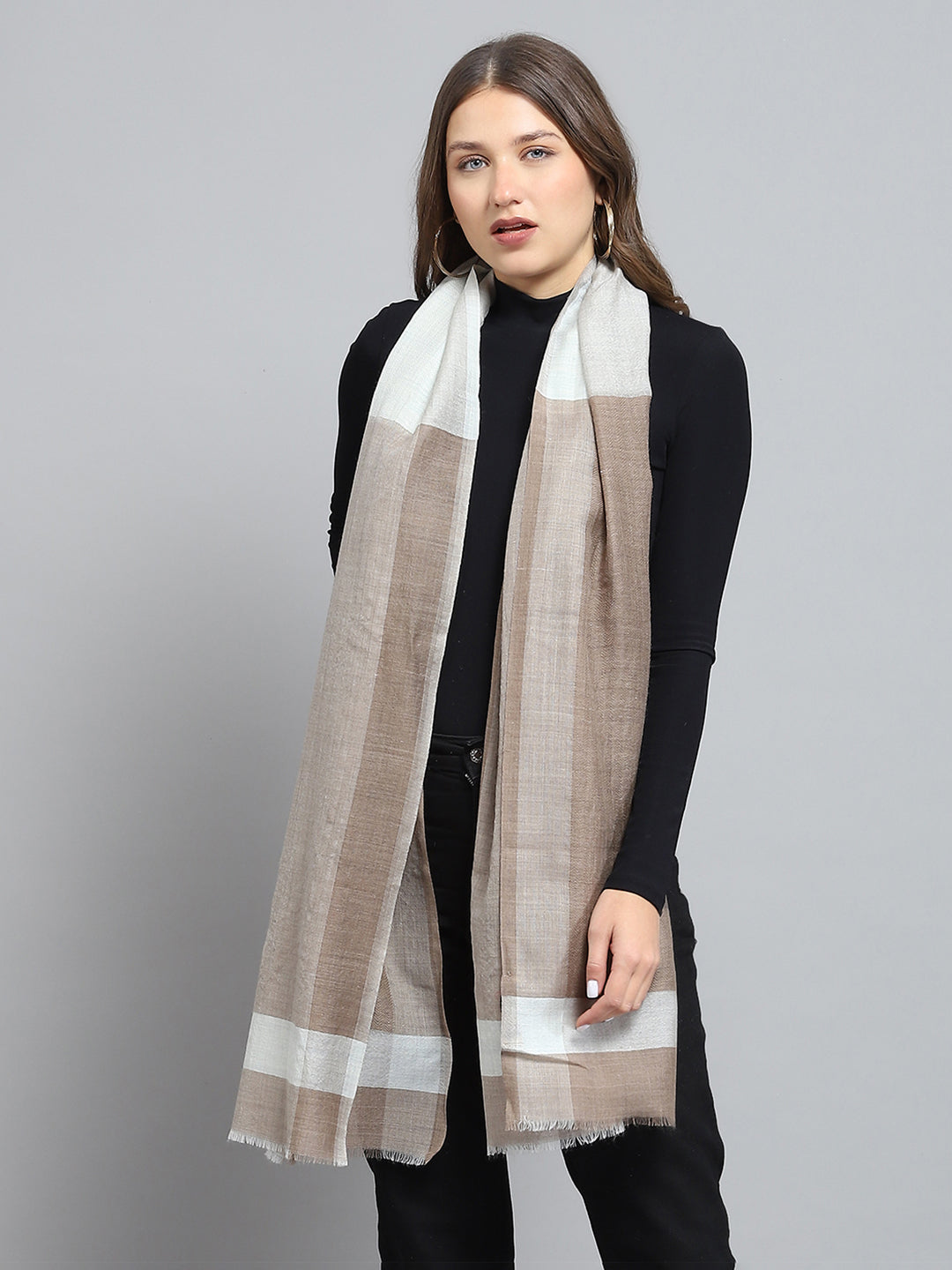 Women Multicolor Self Design Stole