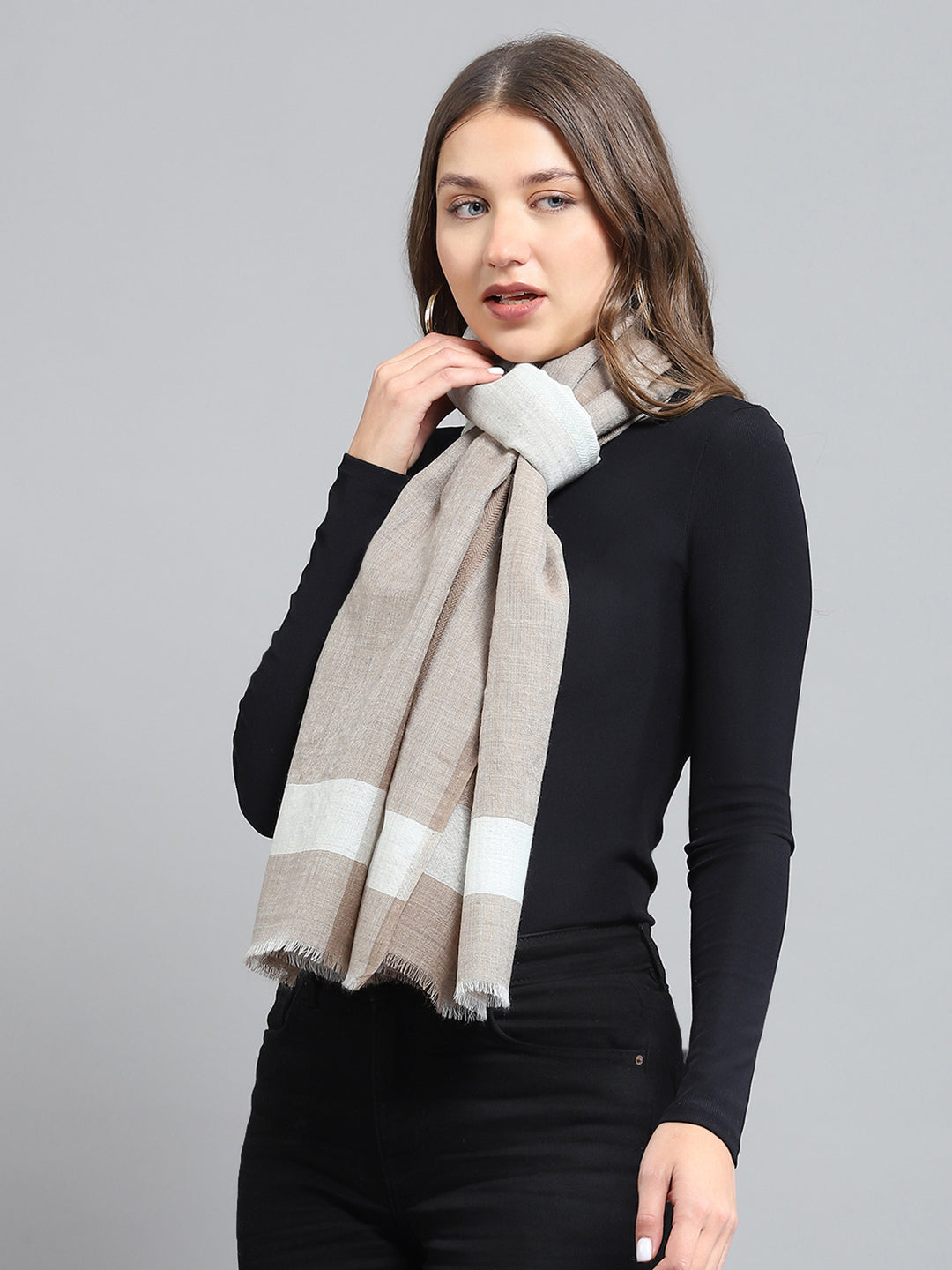 Women Multicolor Self Design Stole