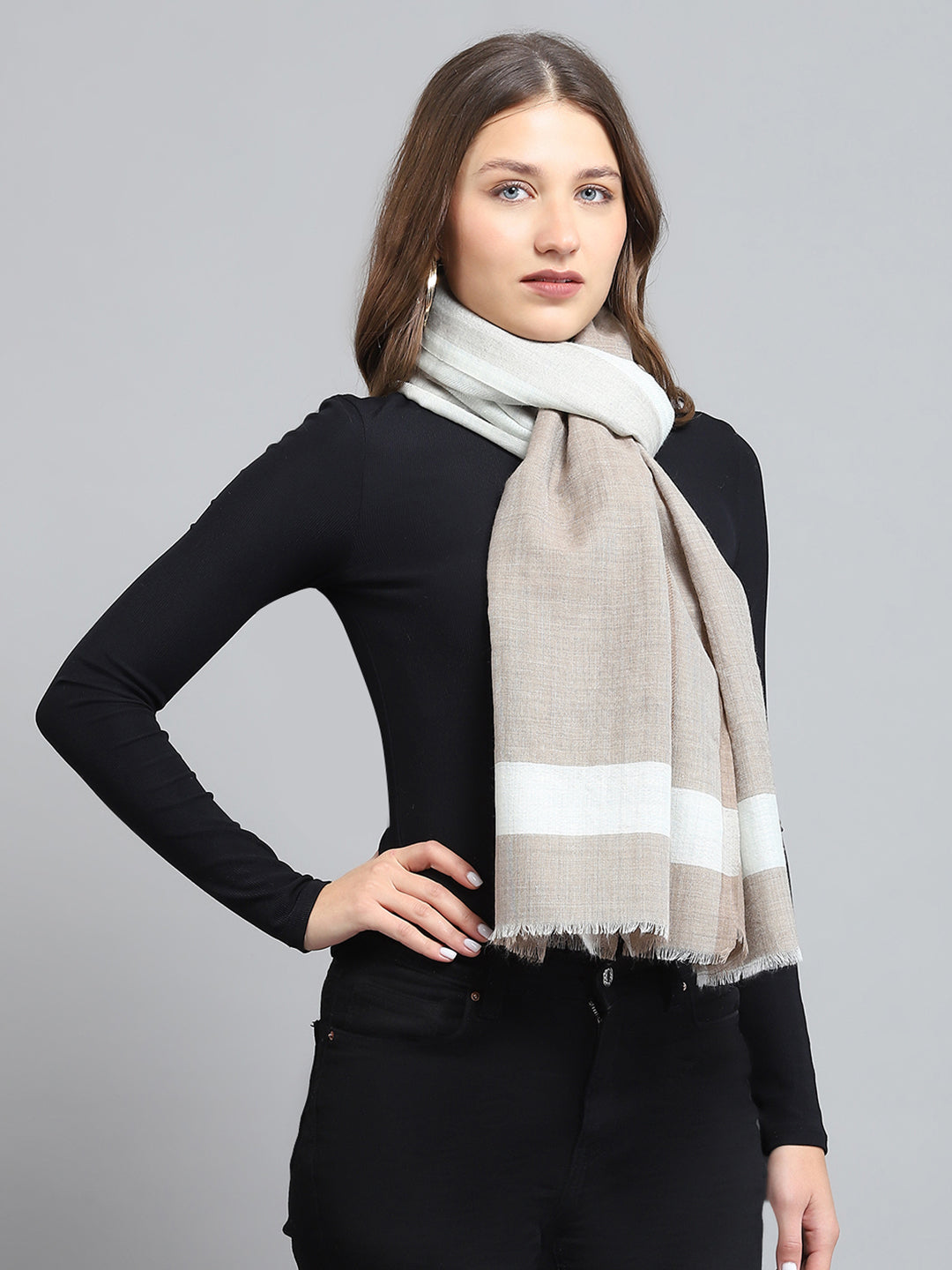 Women Multicolor Self Design Stole