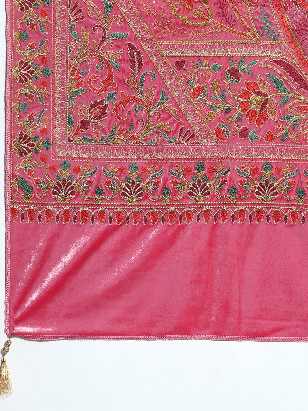 Women Pink Self Design Stole
