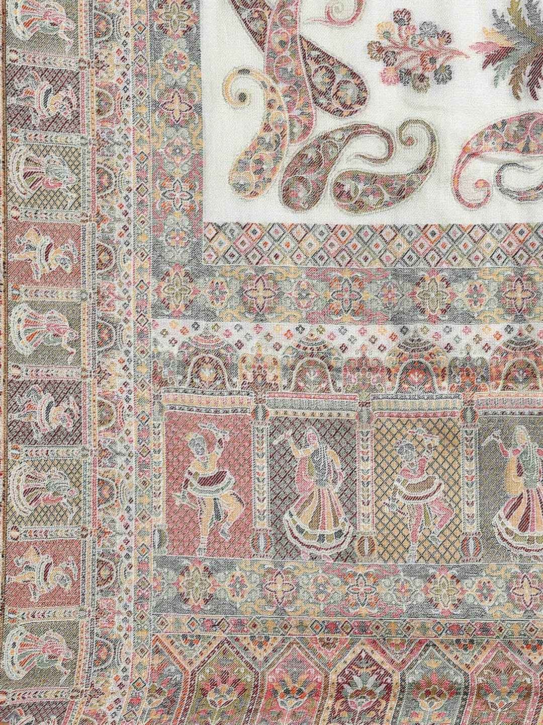 Women Multicolor Self Design Stole