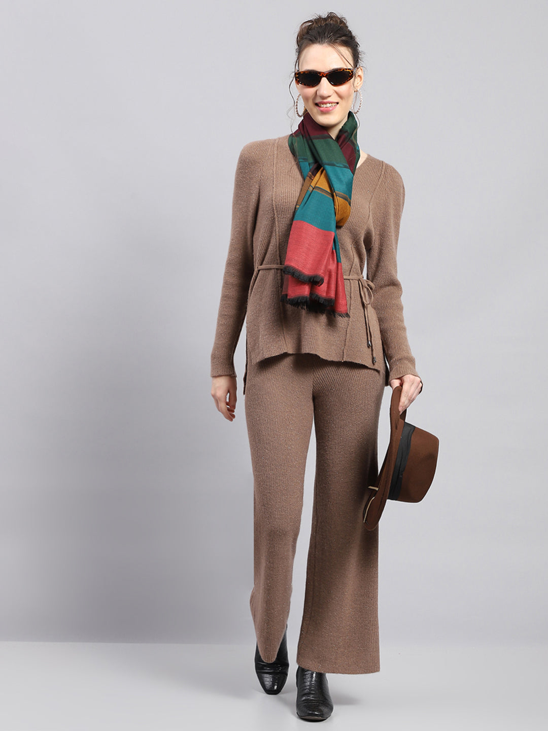 Women Multicolor Self Design Stole