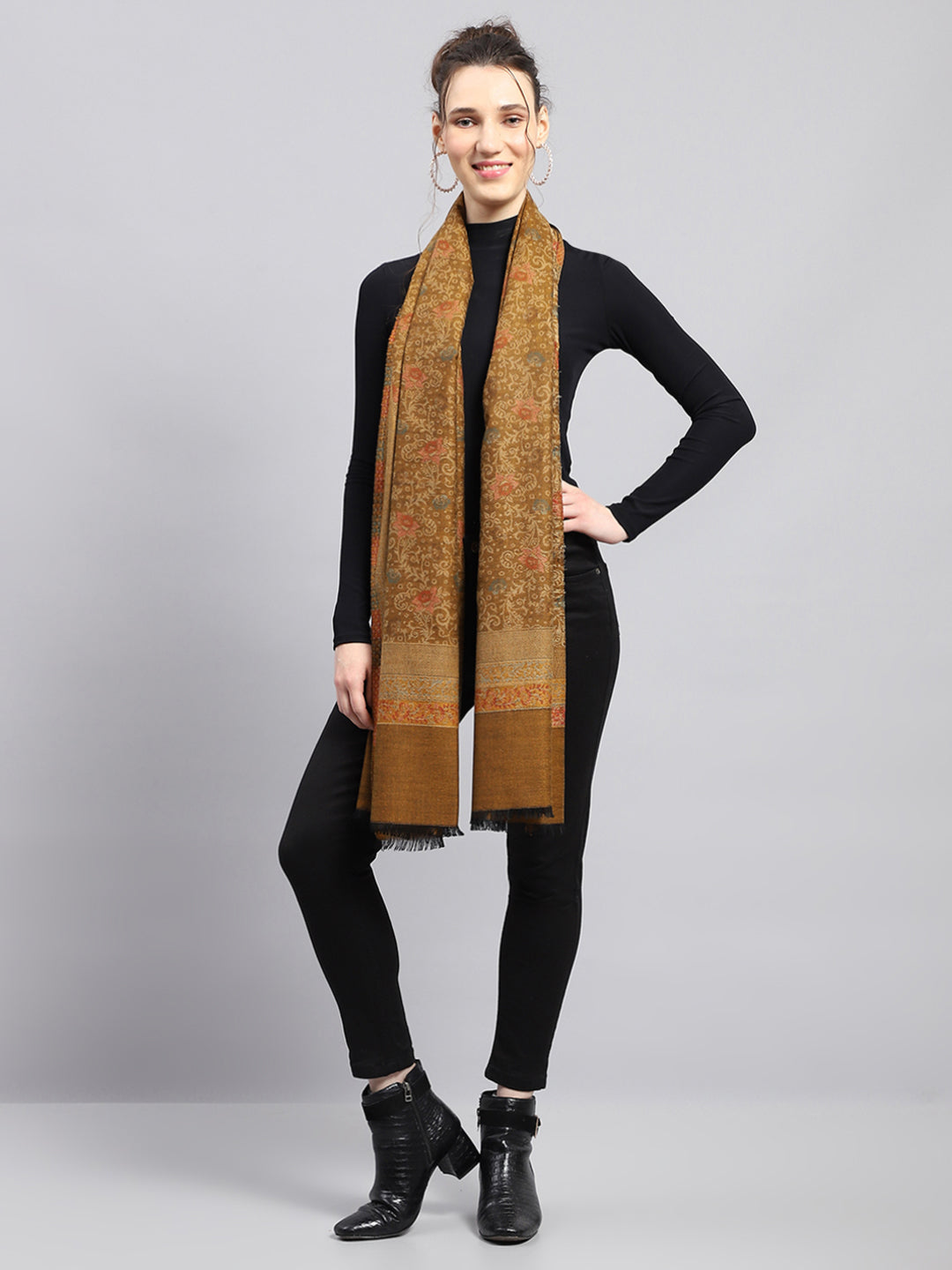 Women Multicolor Self Design Stole