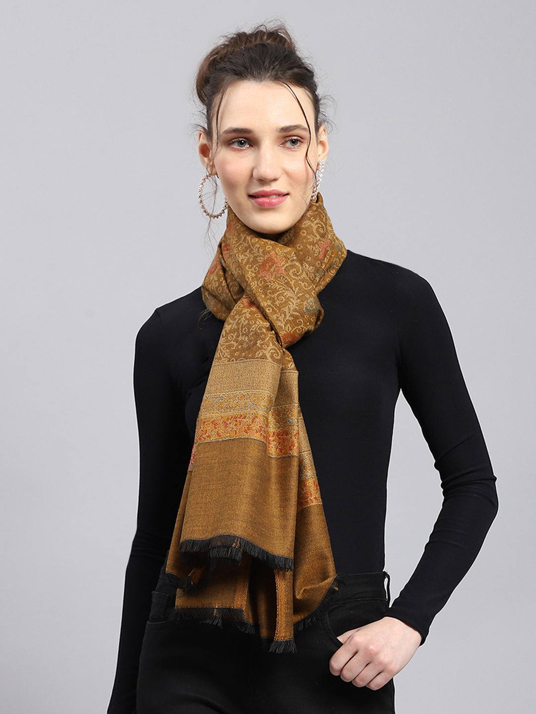 Women Multicolor Self Design Stole