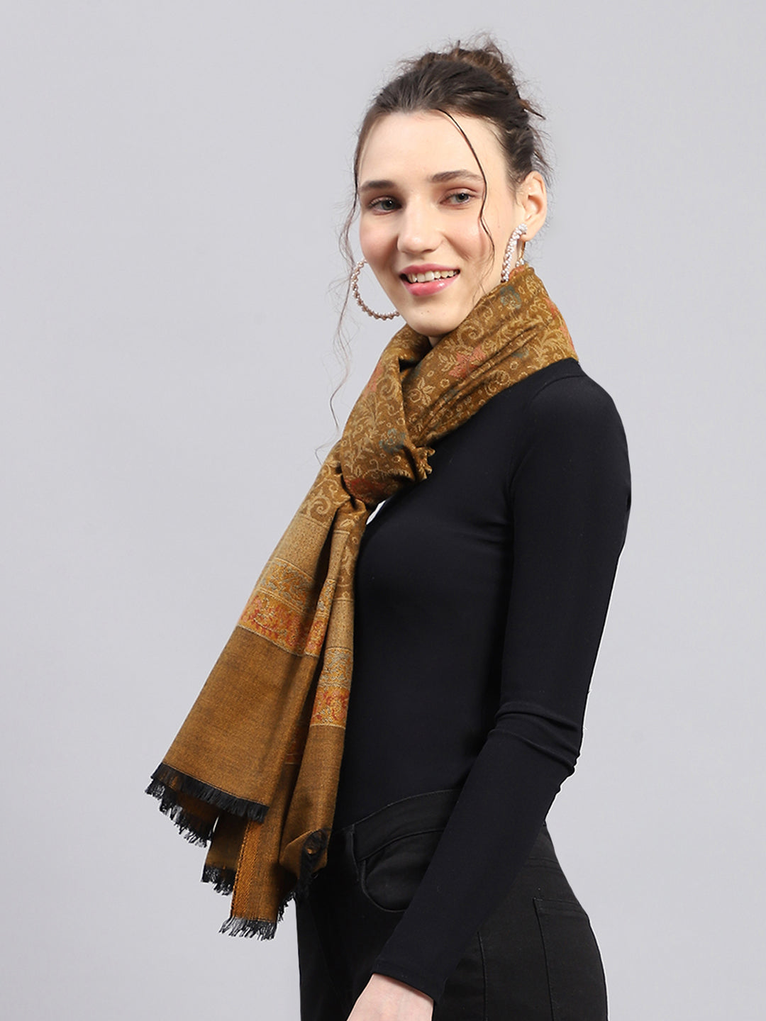 Women Multicolor Self Design Stole