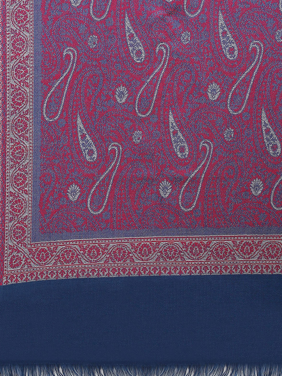 Women Blue Self Design Stole