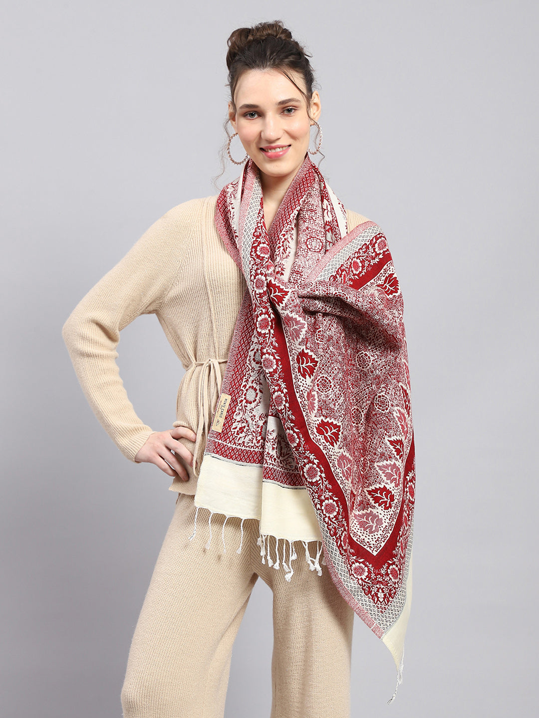 Women Multicolor Self Design Stole