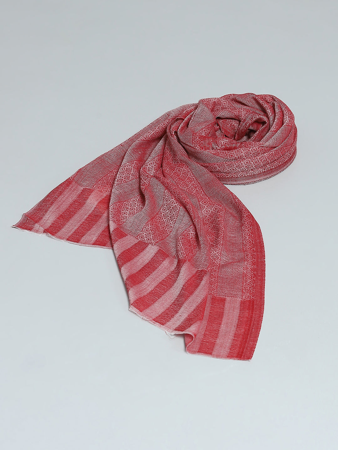 Women Pink Self Design Stole