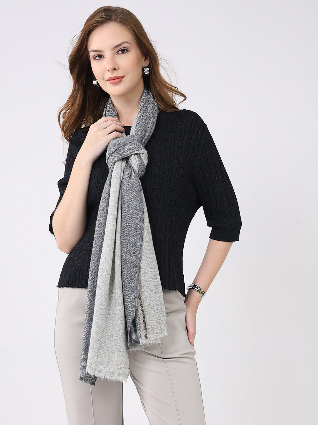 Stoles Online Woolen Stoles For Ladies Women Multicolor Self