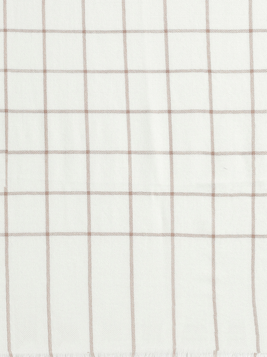 Women White Self Design Stole