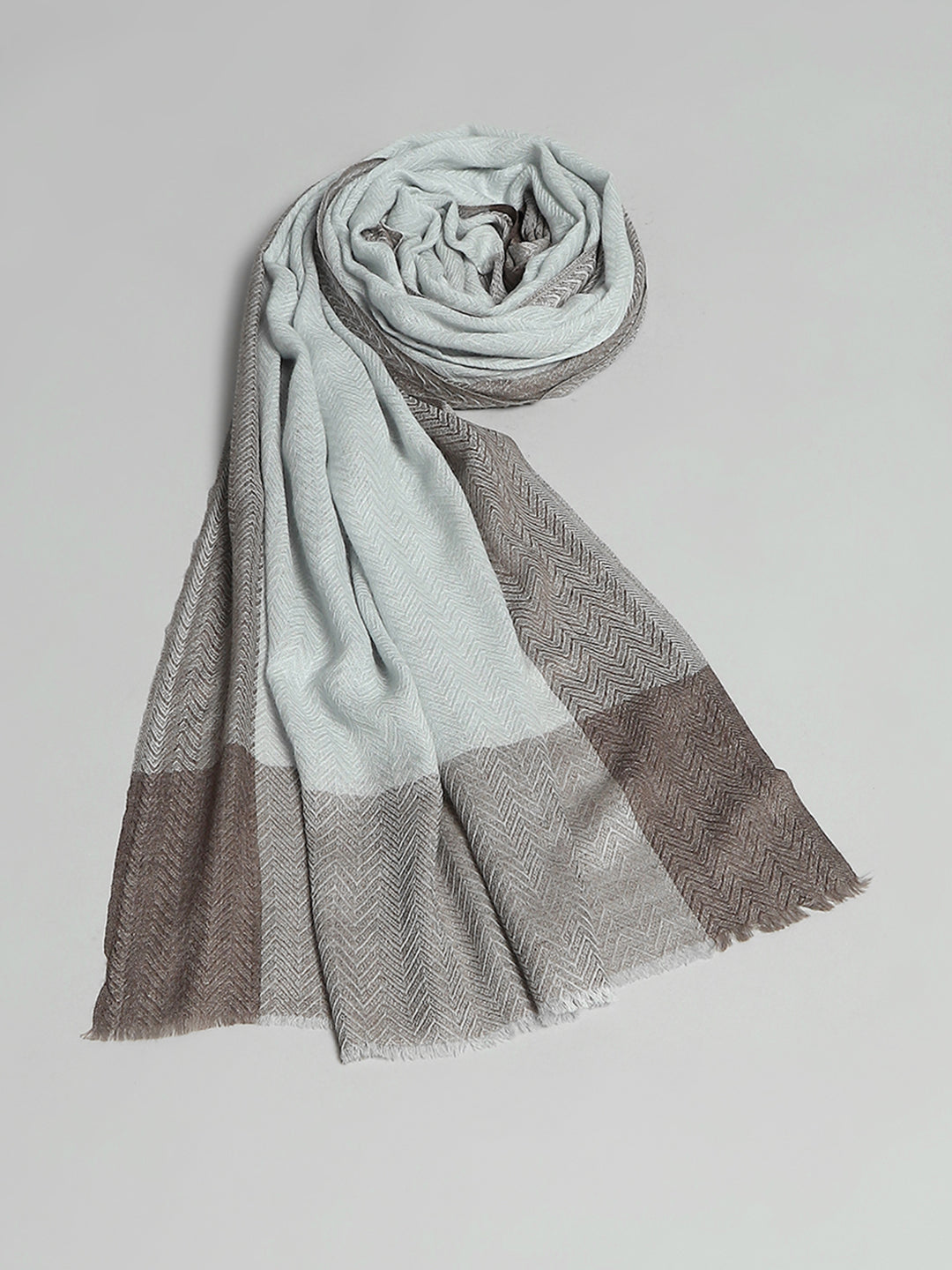 Women Grey Self Design Stole