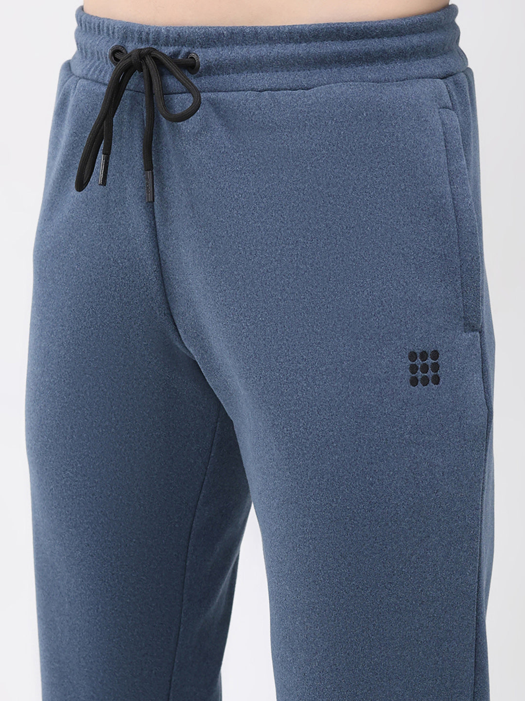 Rock.it Men Dark Blue Solid Regular Fit Winter Lower