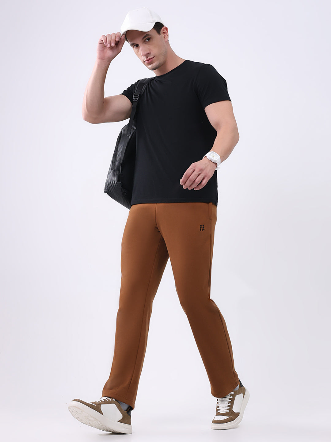 Rock.it Men Tan Solid Regular Fit Winter Lower