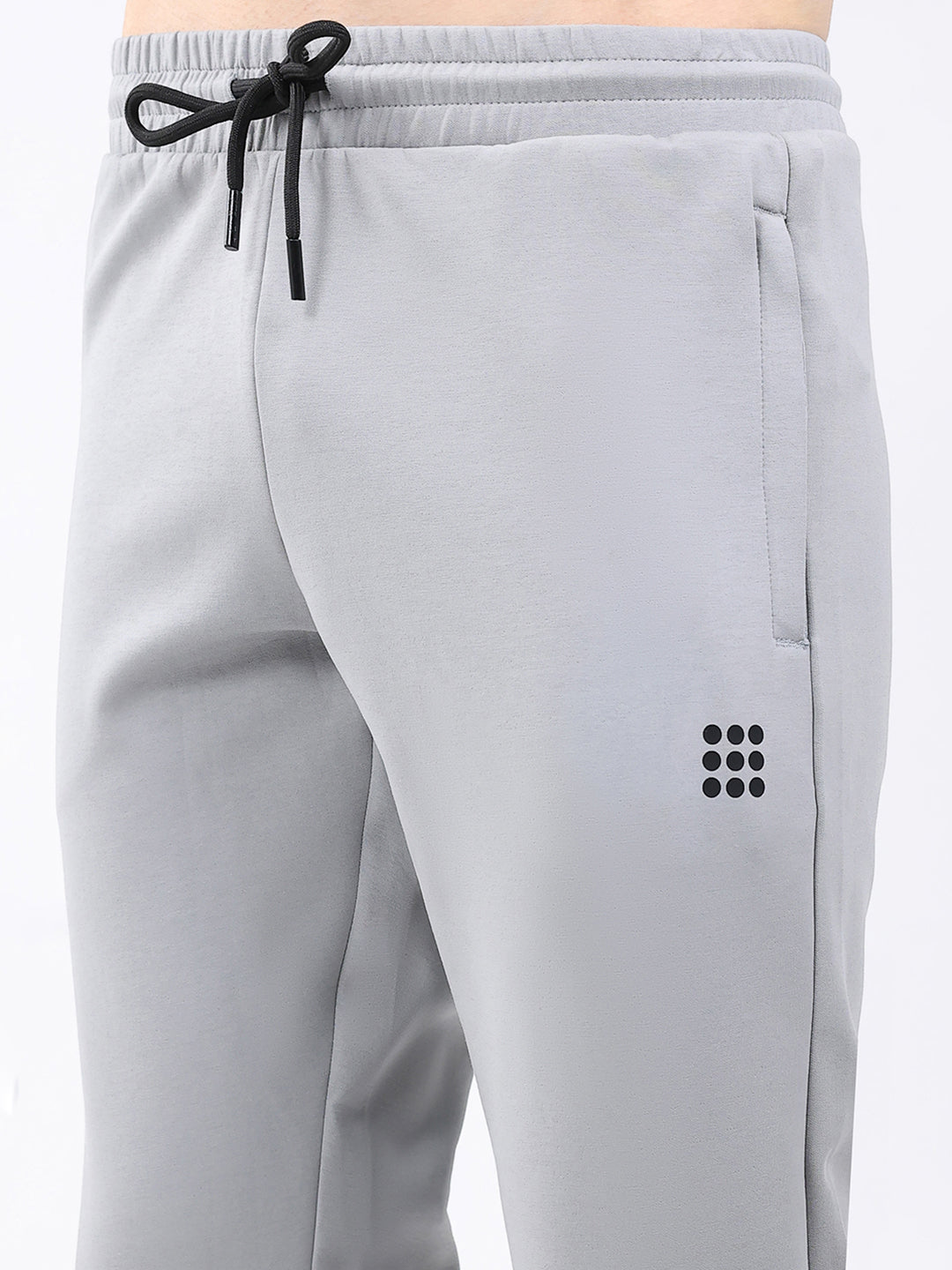 Rock.it Men Grey Solid Round Neck Full Sleeve Winter Tracksuit
