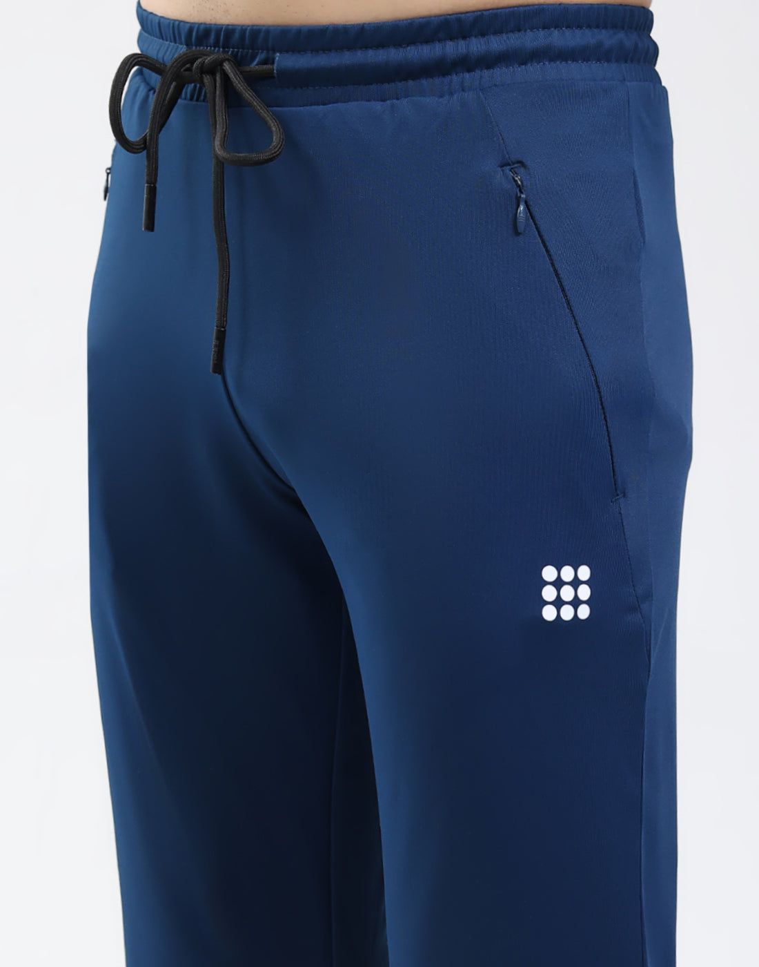 Rock.it Men Dark Blue Solid Mock Neck Full Sleeve Winter Tracksuit