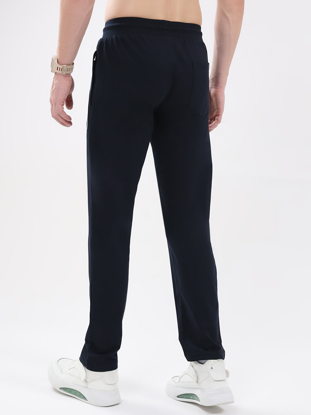 Rock.it Men Navy Blue Solid Regular Fit Winter Lower