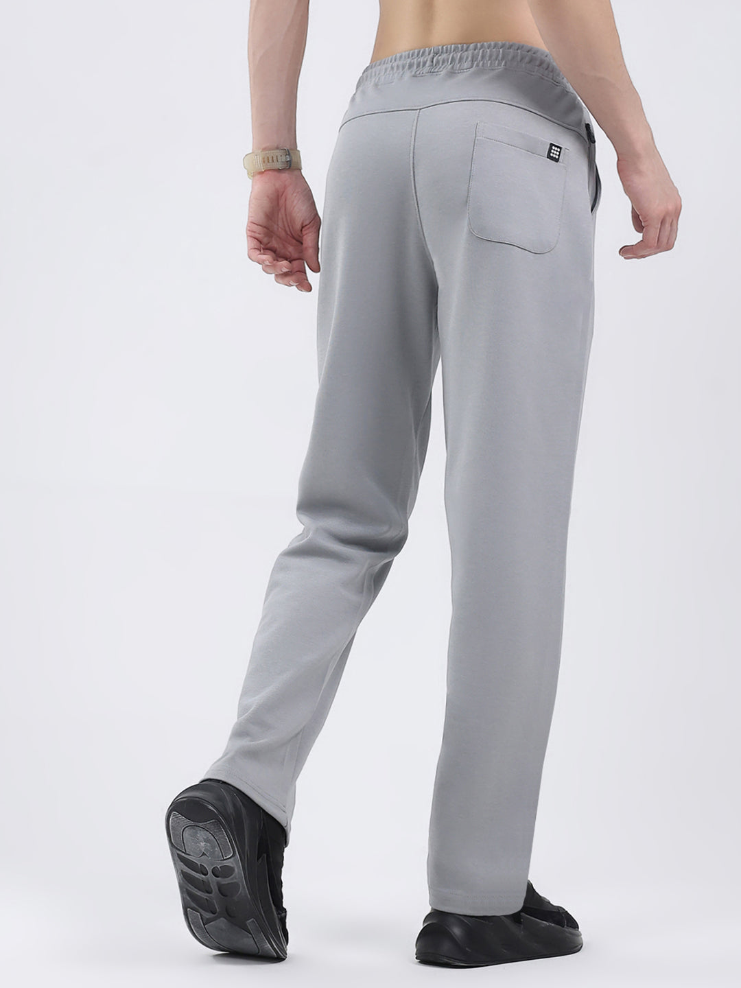 Rock.it Men Grey Solid Regular Fit Winter Lower