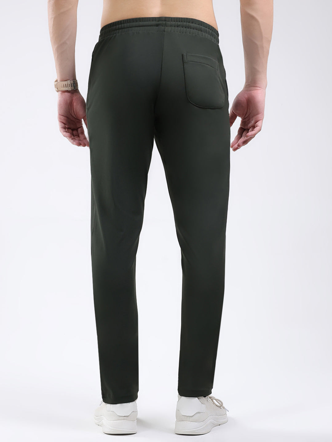 Rock.it Men Olive Solid Regular Fit Winter Lower