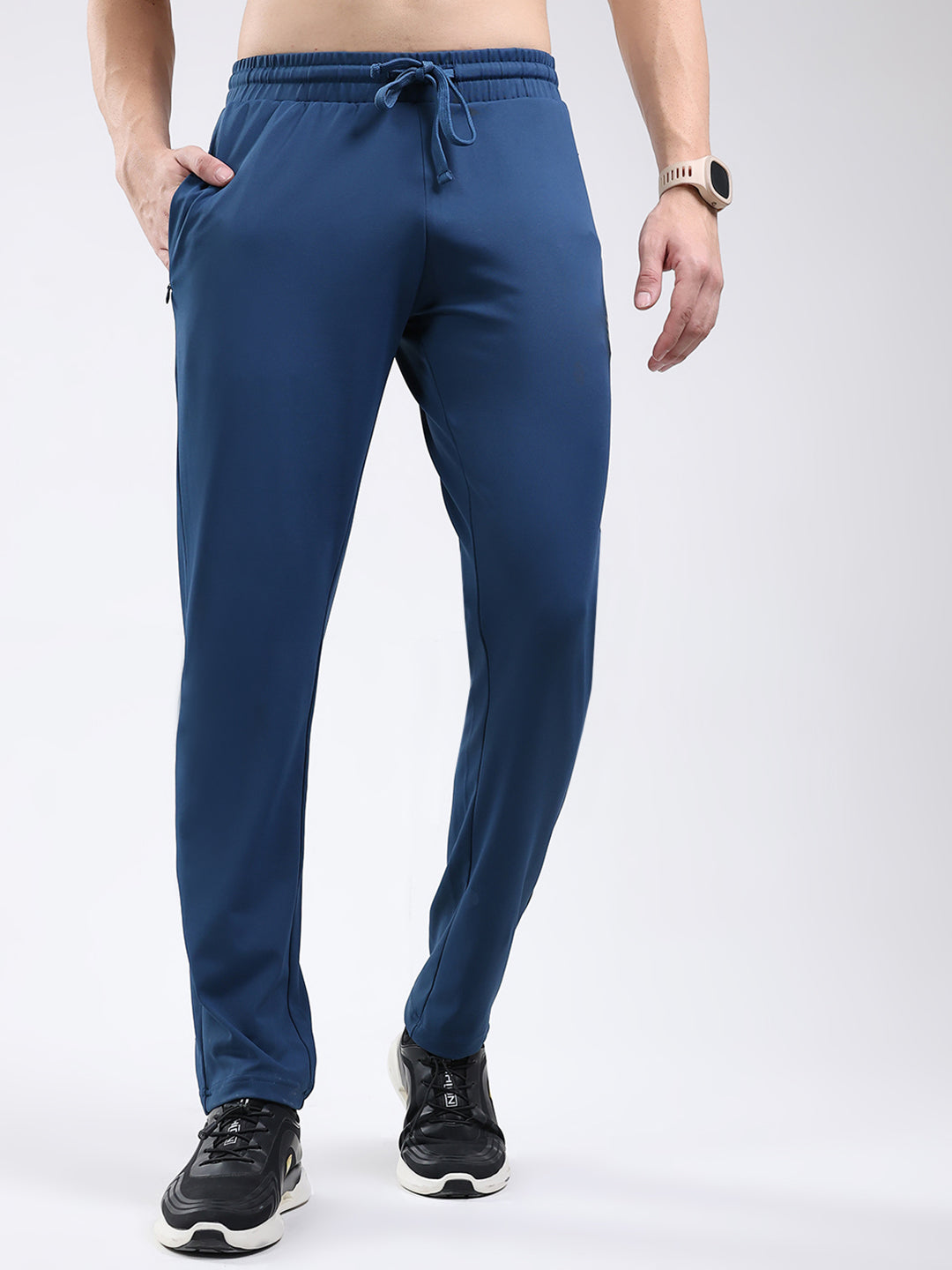 Rock.it Men Blue Solid Regular Fit Winter Lower