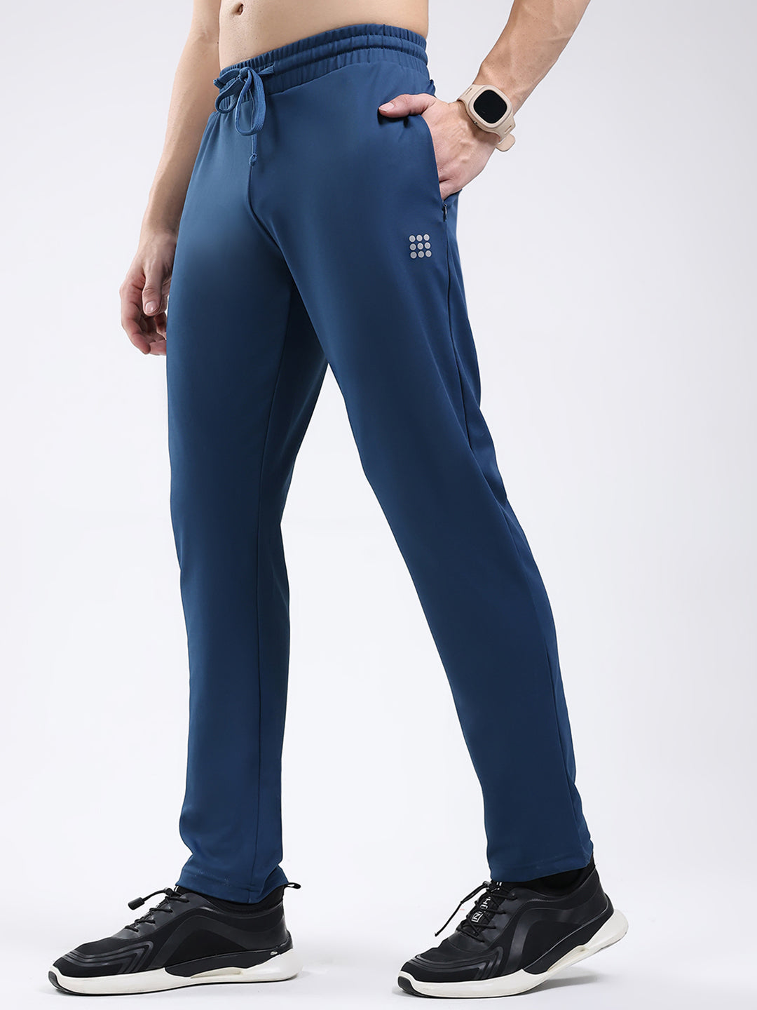 Rock.it Men Blue Solid Regular Fit Winter Lower