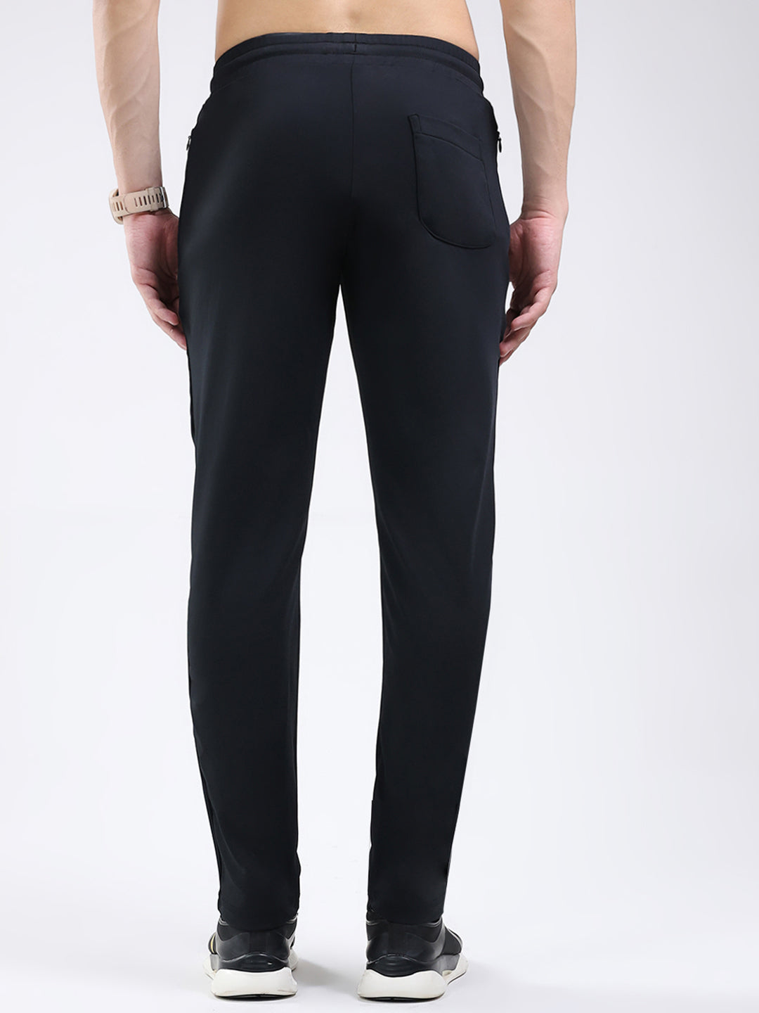 Rock.it Men Black Solid Regular Fit Winter Lower