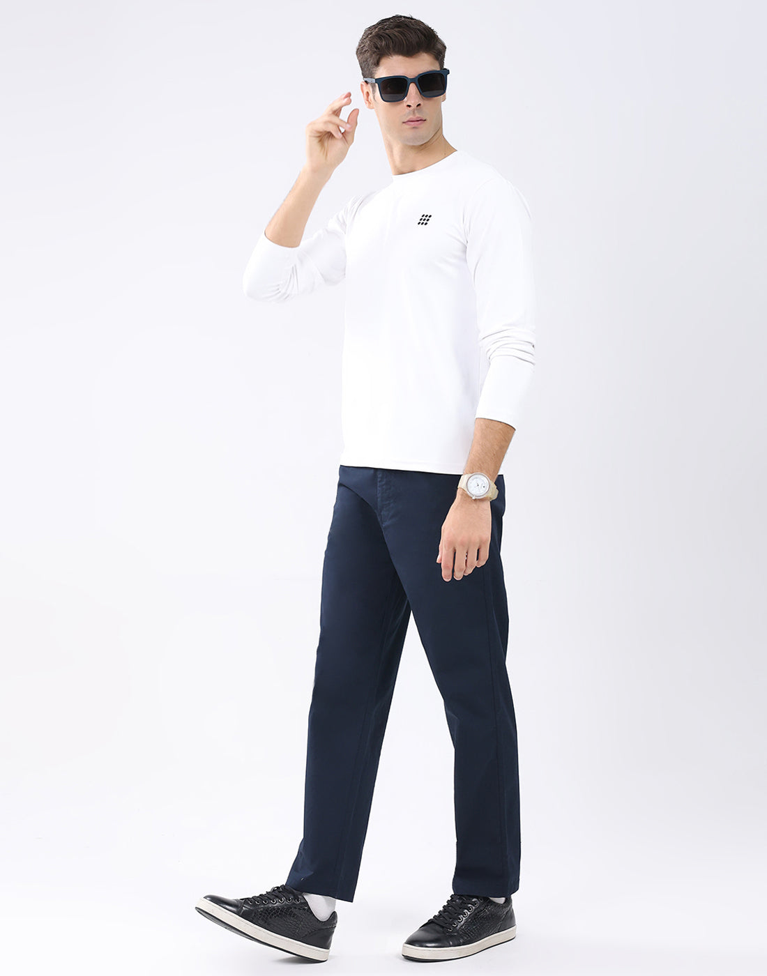 Rock.it Men Navy Blue Solid Regular Fit Winter Lower