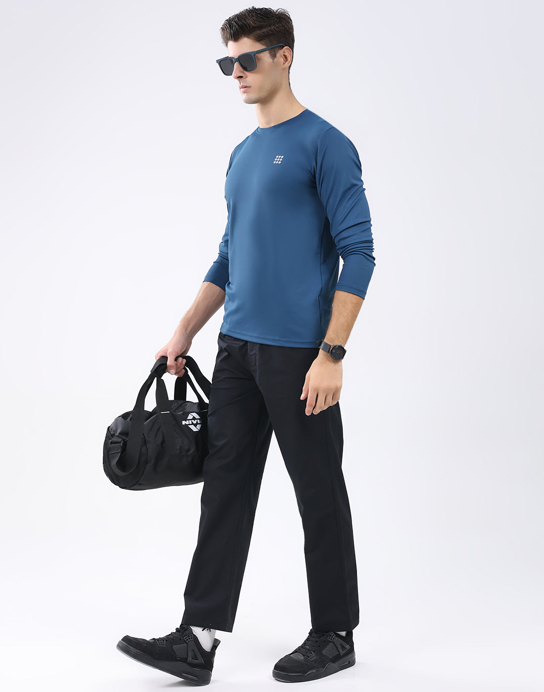 Rock.it Men Black Solid Regular Fit Winter Lower