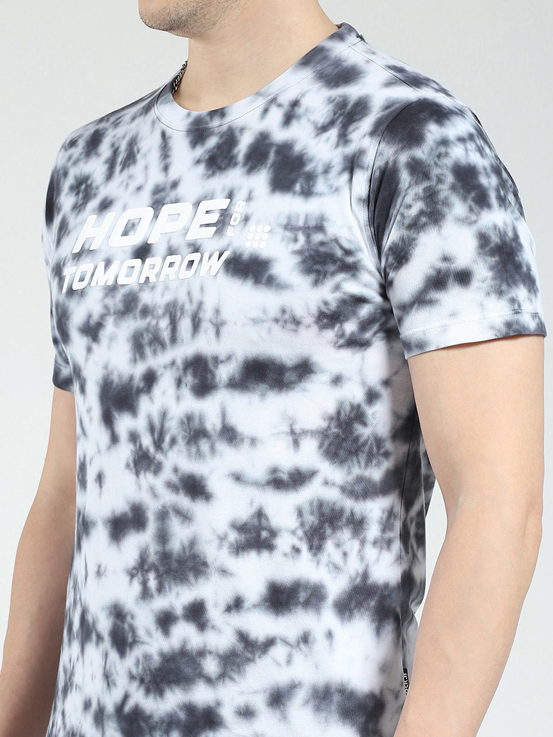 Rock.it Men Grey Printed Round Neck Half Sleeve T-Shirt