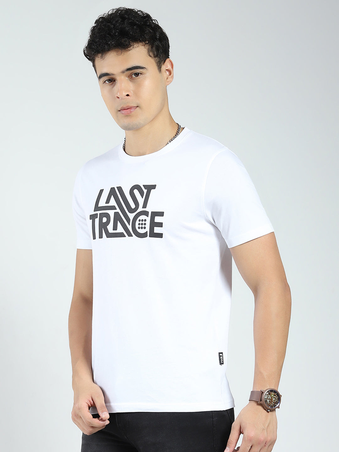 Rock.it Men White Printed Round Neck Half Sleeve T-Shirt