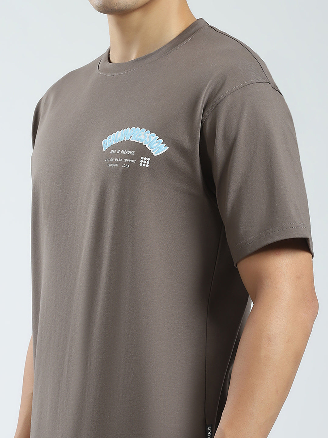 Rock.it Men Brown Printed Round Neck Half Sleeve T-Shirt