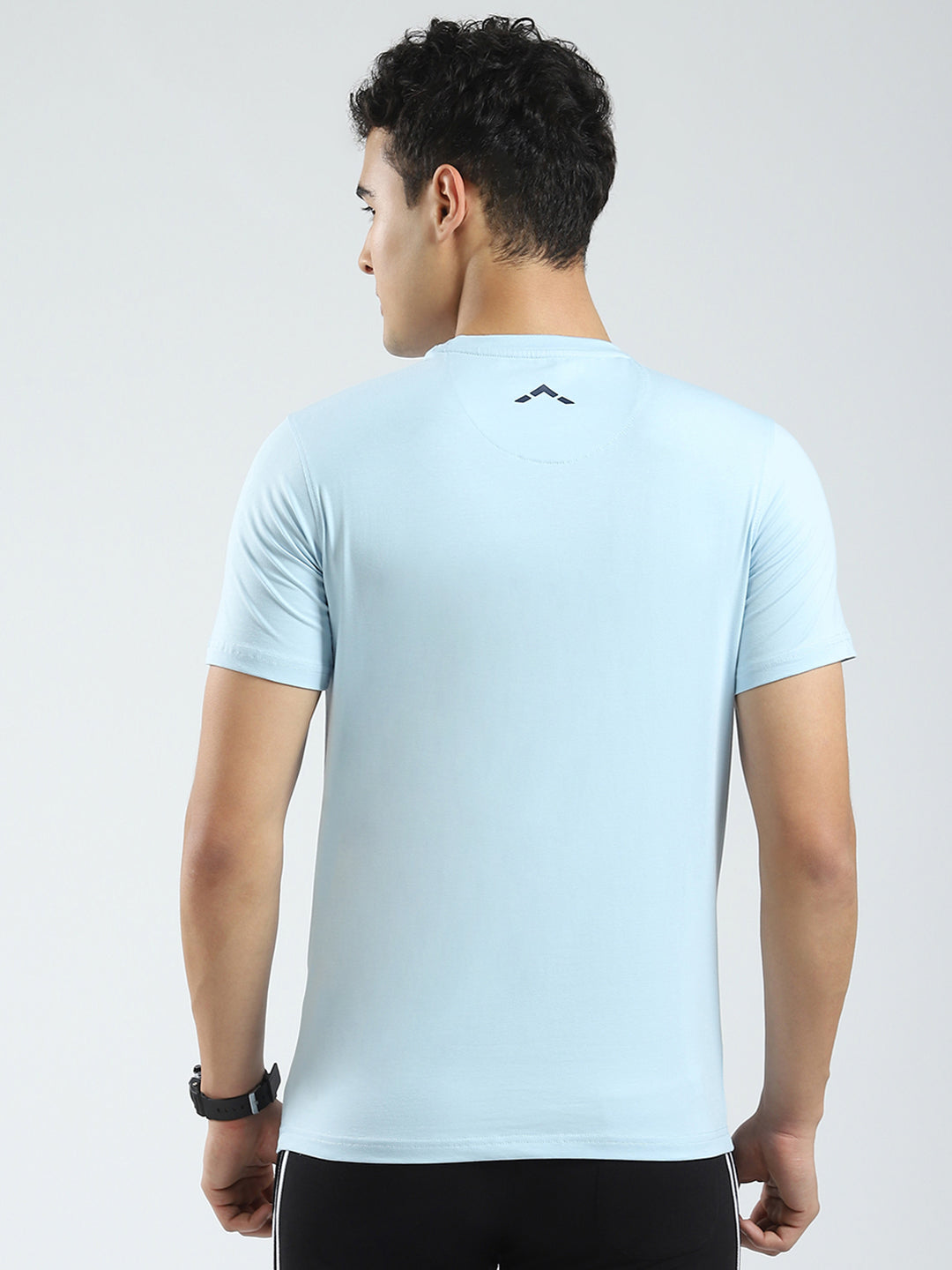 Rock.it Men Blue Solid Round Neck Half Sleeve T-Shirt