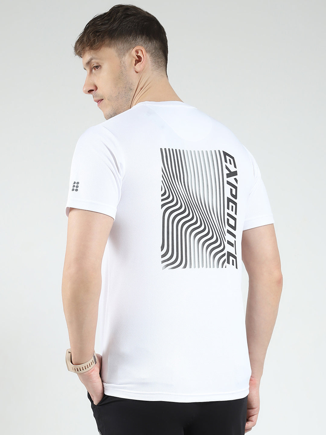 Rock.it Men White Printed Round Neck Half Sleeve T-Shirt