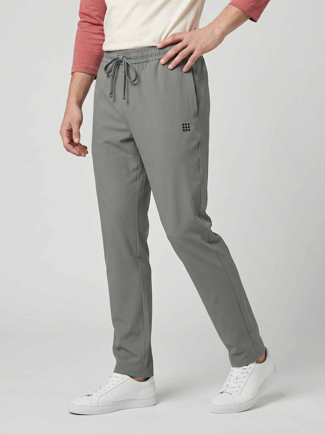 Rock.it Men Grey Solid Regular Fit Lower