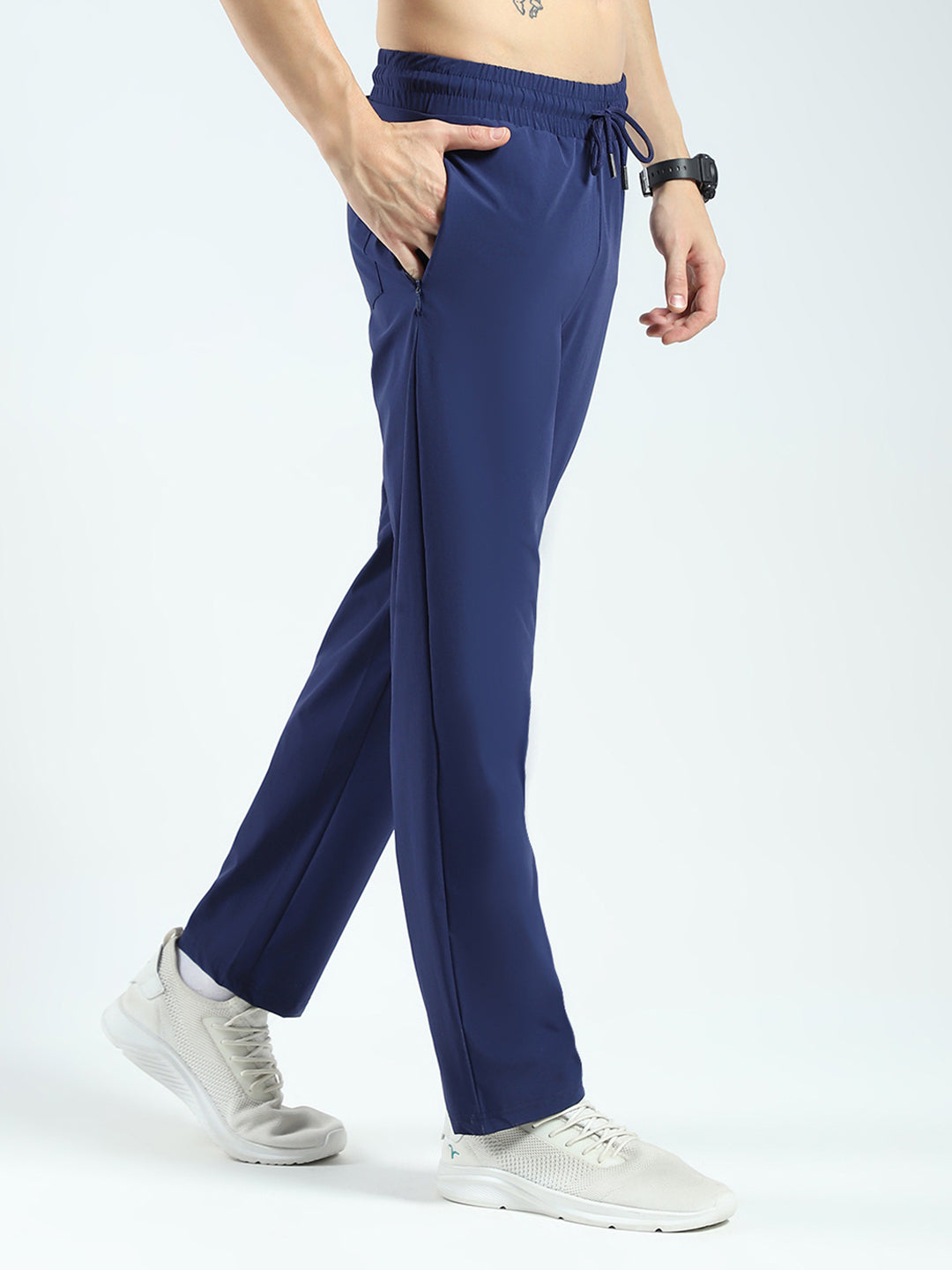 Rock.it Men Blue Solid Regular Fit Lower