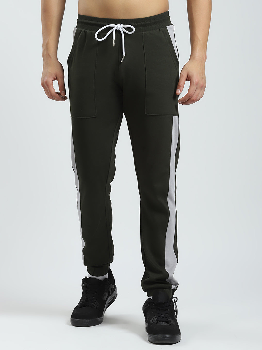 Rock.it Men Green Solid Regular Fit Jogger