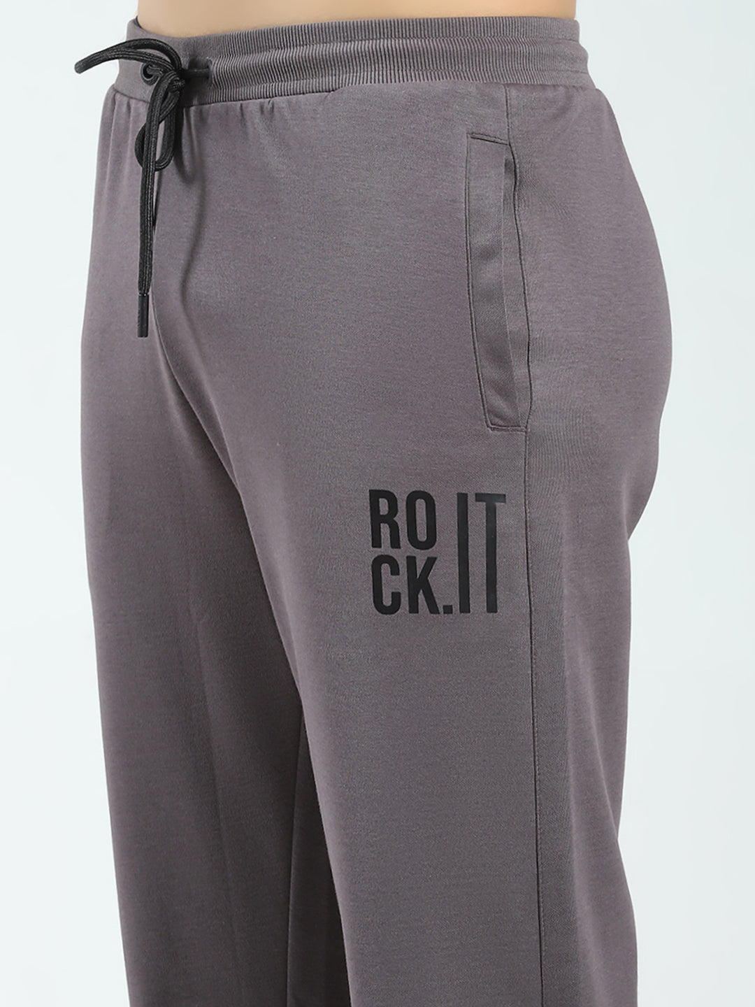 Rock.it Men Grey Printed Regular Fit Jogger
