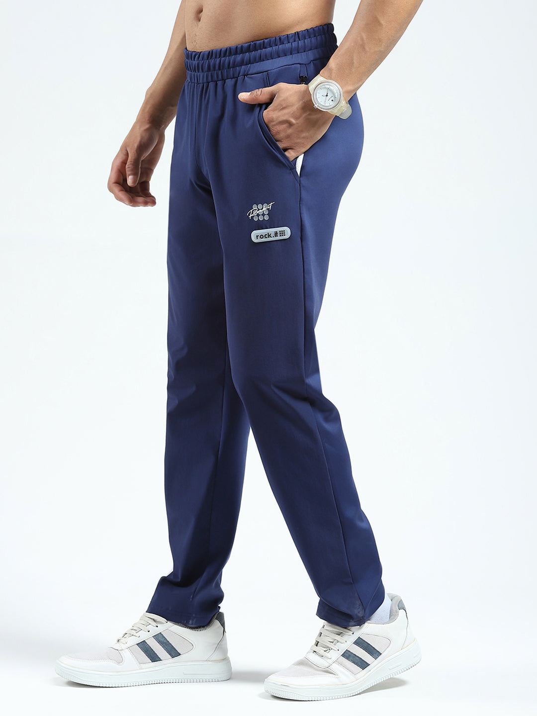 Rock.it Men Blue Solid Regular Fit Lower