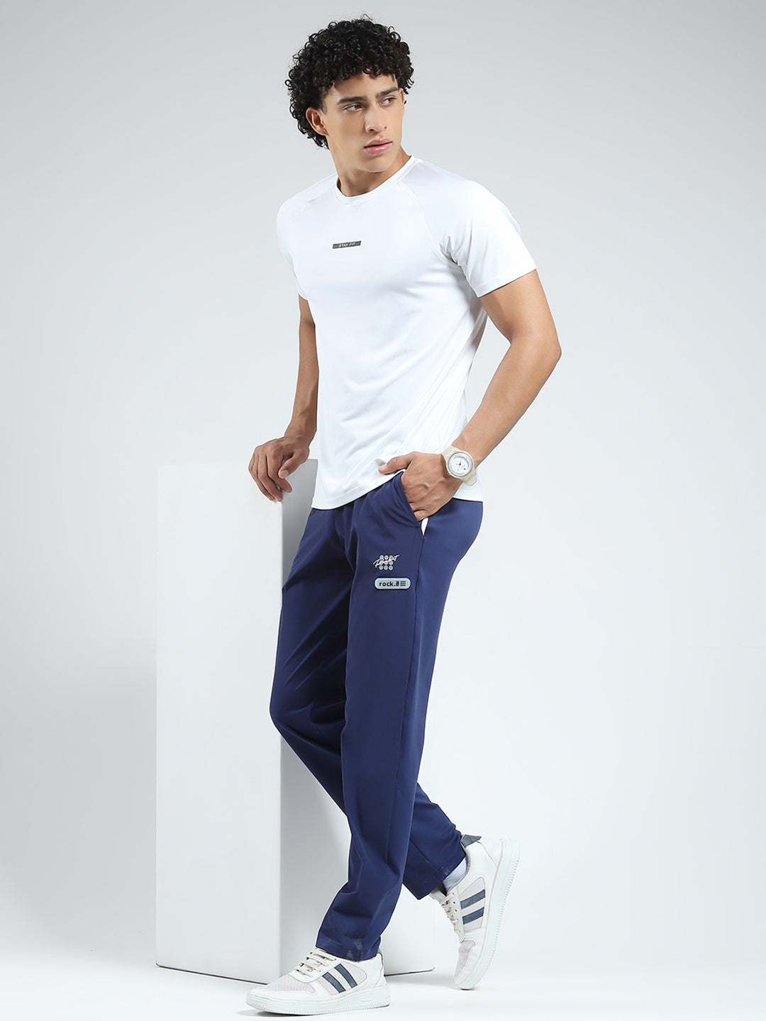 Rock.it Men Blue Solid Regular Fit Lower