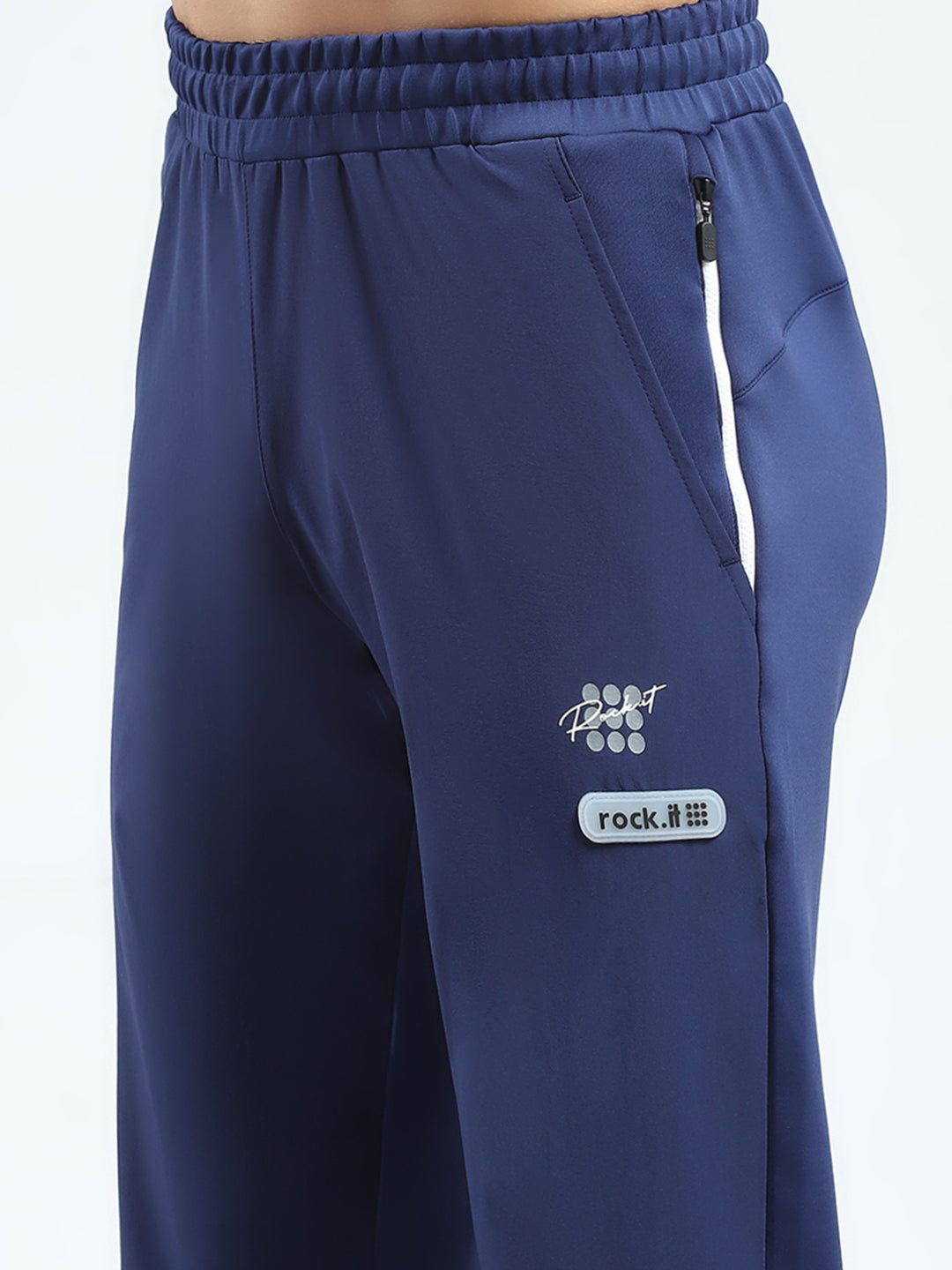 Rock.it Men Blue Solid Regular Fit Lower