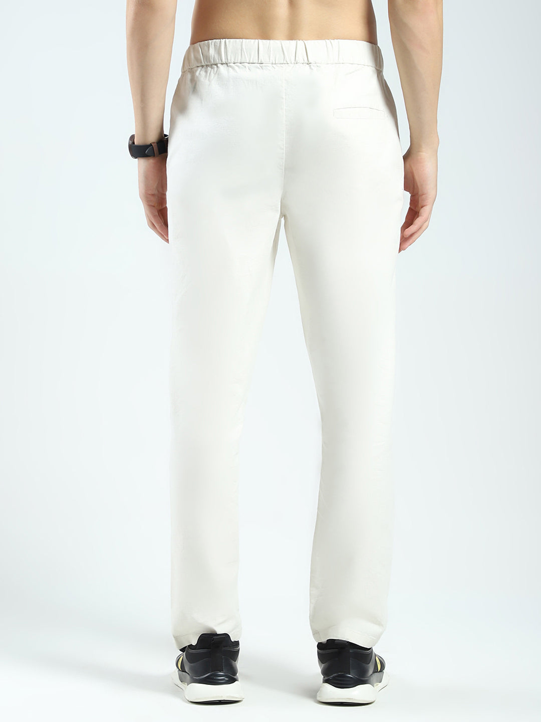 Rock.it Men White Solid Regular Fit Lower