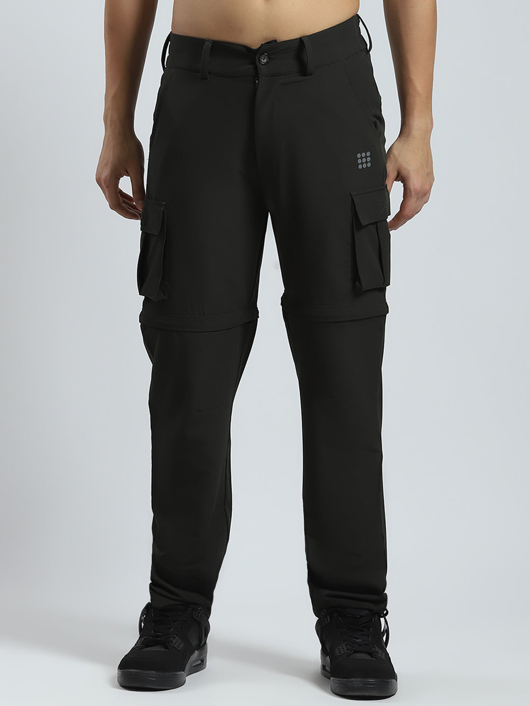 Rock.it Men Olive Solid Regular Fit Cargo