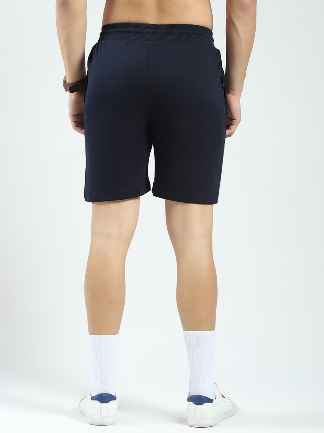 Rock.it Men Navy Blue Solid Regular Fit Shorts