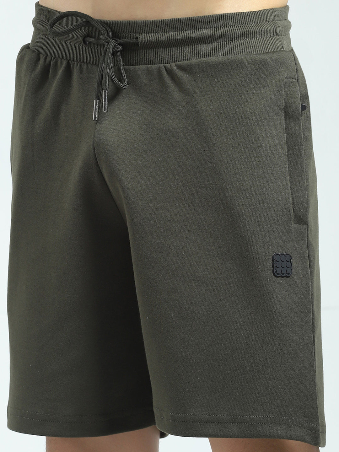 Rock.it Men Olive Solid Regular Fit Shorts