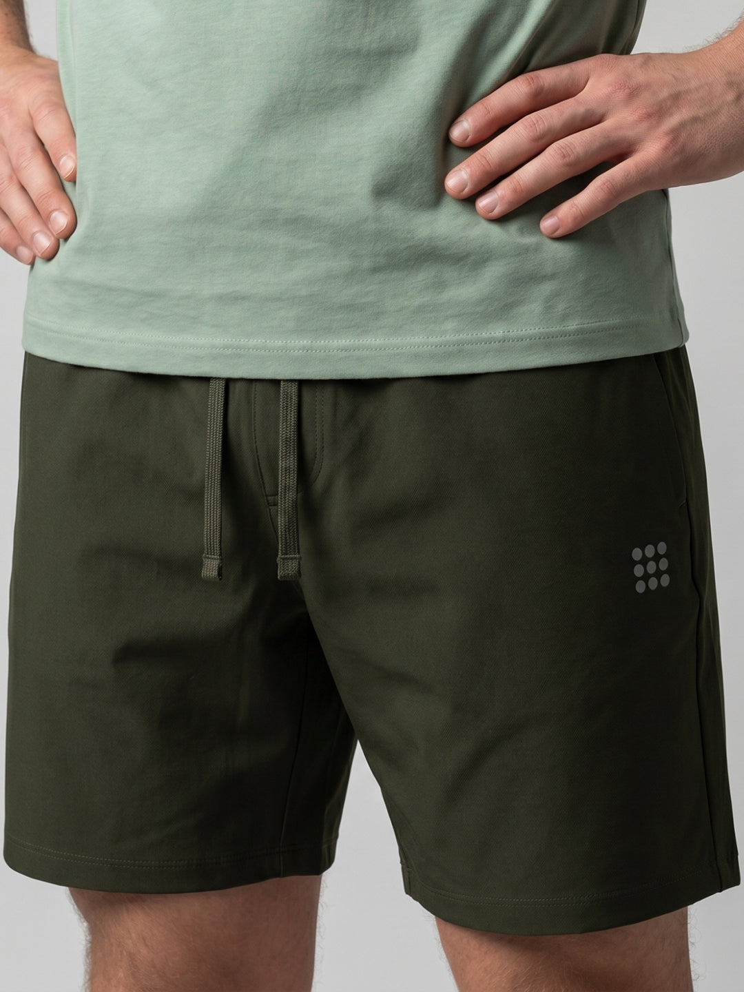 Rock.it Men Olive Solid Smart Fit Shorts